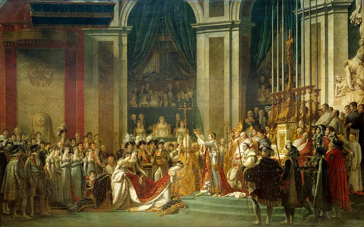 Napoleonin kruunausmaalaus siirrettiin Versailles'sta Louvreen